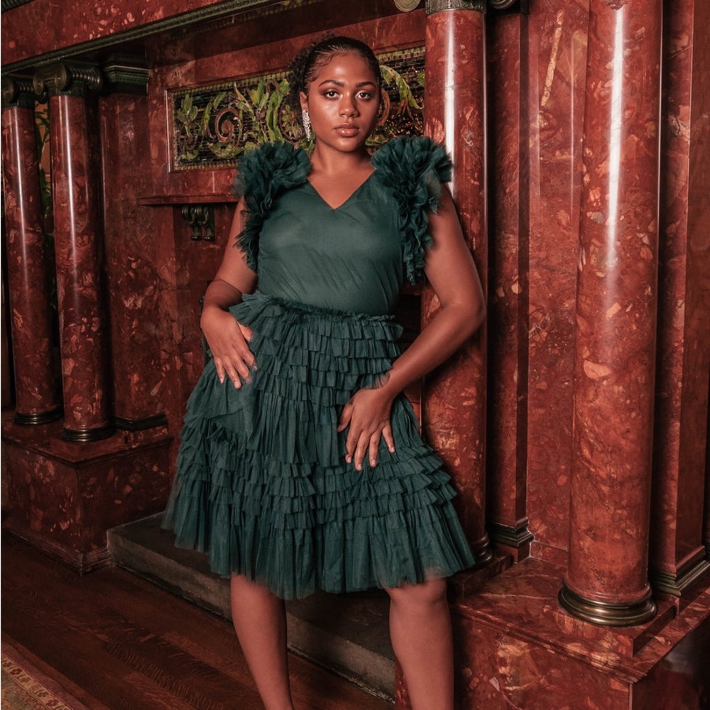JessaKae Cherish Dress in Emerald